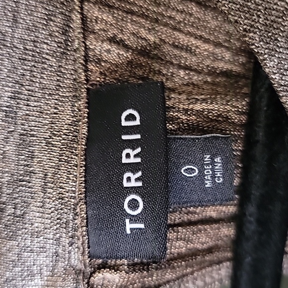 Torrid Romantic Sexy Date Night Bronze Goddess Pleated Halter Neck Top size 0X - Picture 3 of 8